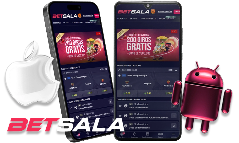 Información sobre la aplicación móvil Betsala